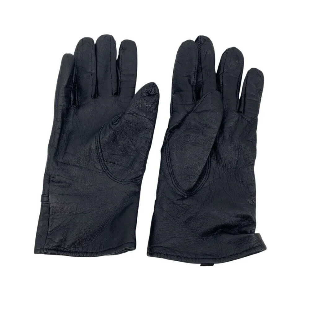 Genuine Leather Gloves Women’s Size 8.5 Black